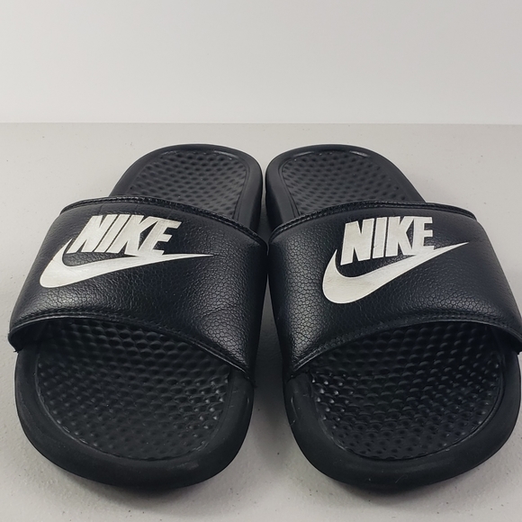 Nike Men's Slice Sandals black white Sz 8 - Picture 6 of 12